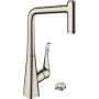 Смеситель для кухни с выдвижным изливом Hansgrohe M7120-H320 73806800 Под сталь