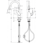 Смеситель для кухни с выдвижным изливом Hansgrohe M429 71801000 Хром