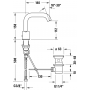 DURAVIT (C.1) Смеситель для раковины на 3 отверстия, с донным клапаном, хром