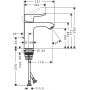 Смеситель для раковины Hansgrohe Metris 31080000 Хром