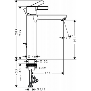 Смеситель для раковины Hansgrohe Metris S 31021000 Хром