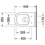 Подвесной унитаз Duravit D-Code 25700900002 54 см безободковый