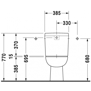 Напольный комбинированный унитаз Duravit D-Code 21110100002 белый