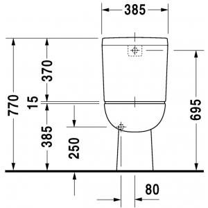 Напольный комбинированный унитаз Duravit D-Code 21110100002 белый