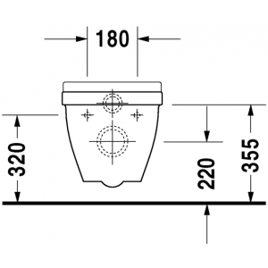 Подвесной унитаз Duravit Starck 3 2200090000 54 см белый