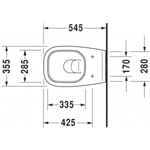 Подвесной унитаз Duravit D-Code 45350900A1 54 см с сиденьем (комплект)