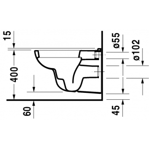 Подвесной унитаз Duravit D-Code 45350900A1 54 см с сиденьем (комплект)