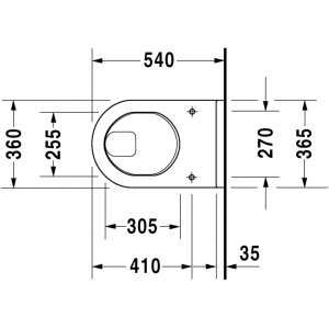 Подвесной унитаз Duravit Starck 3 2201090000 54 см белый