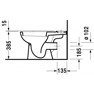 Напольный комбинированный унитаз Duravit D-Code 21110900002 белый