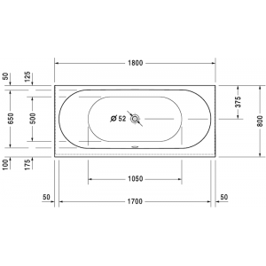 Акриловая встраиваемая ванна Duravit Darling New 700244000000000 1800 х 800