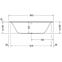Акриловая встраиваемая ванна Duravit Darling New 700244000000000 1800 х 800