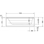 Акриловая встраиваемая ванна Duravit D-Code 700100000000000 1700 х 750