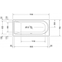 Акриловая встраиваемая ванна Duravit Darling New 700242000000000 1700 х 750
