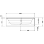 Акриловая встраиваемая ванна Duravit D-Code 700101000000000 1800 х 800