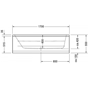 Акриловая встраиваемая ванна Duravit D-Code 700097000000000 1700 х 700