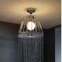 Верхний душ LampShower потолочный со встроенным освещением AXOR Nendo 26032000 Хром